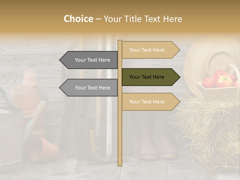 Basket Work Fork PowerPoint Template