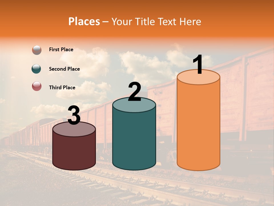 Station Clouds Railing PowerPoint Template