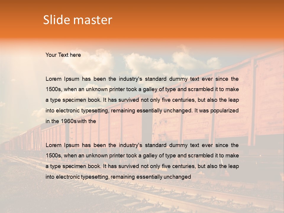 Station Clouds Railing PowerPoint Template