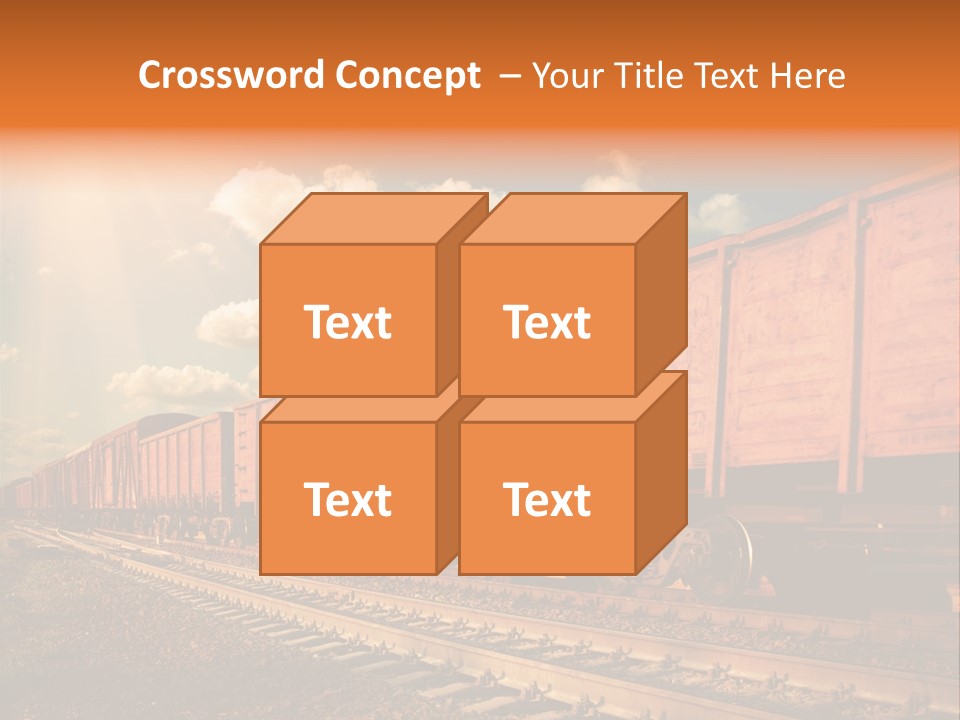 Station Clouds Railing PowerPoint Template