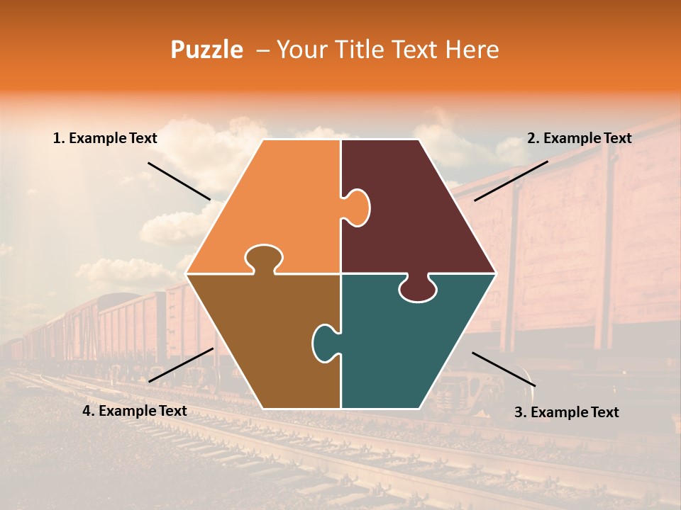 Station Clouds Railing PowerPoint Template