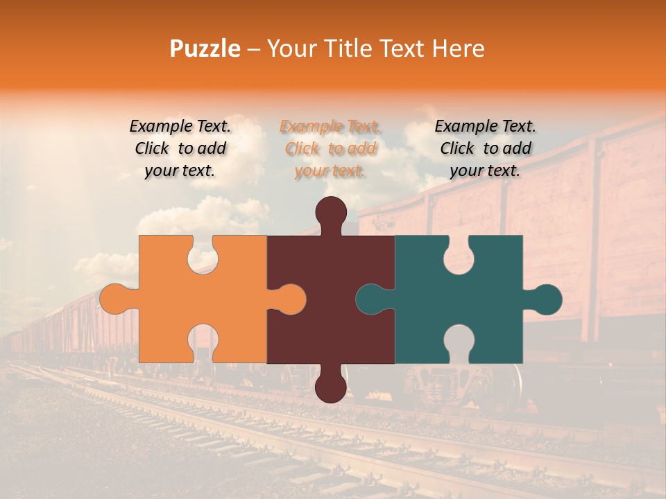 Station Clouds Railing PowerPoint Template