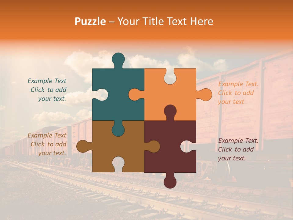 Station Clouds Railing PowerPoint Template