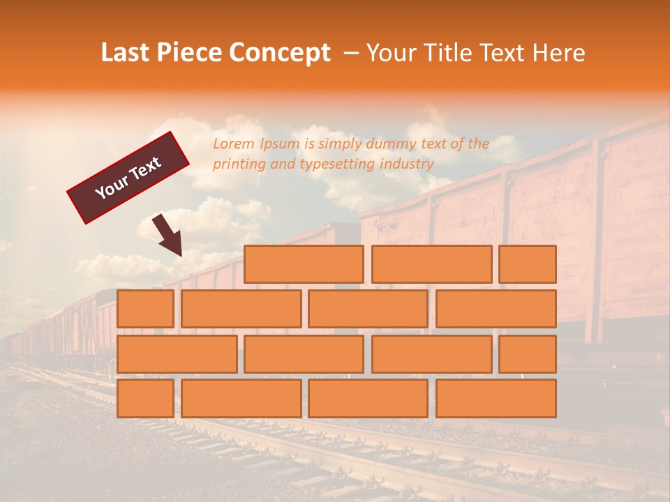Station Clouds Railing PowerPoint Template