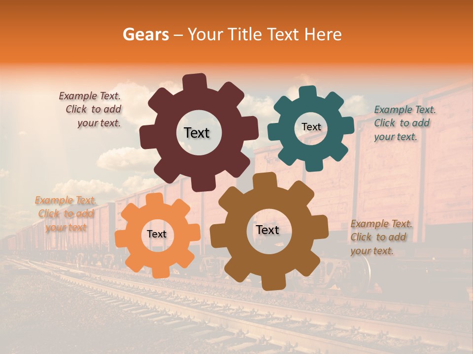 Station Clouds Railing PowerPoint Template