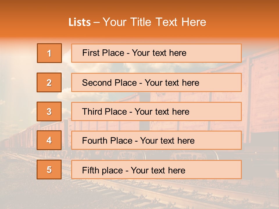 Station Clouds Railing PowerPoint Template