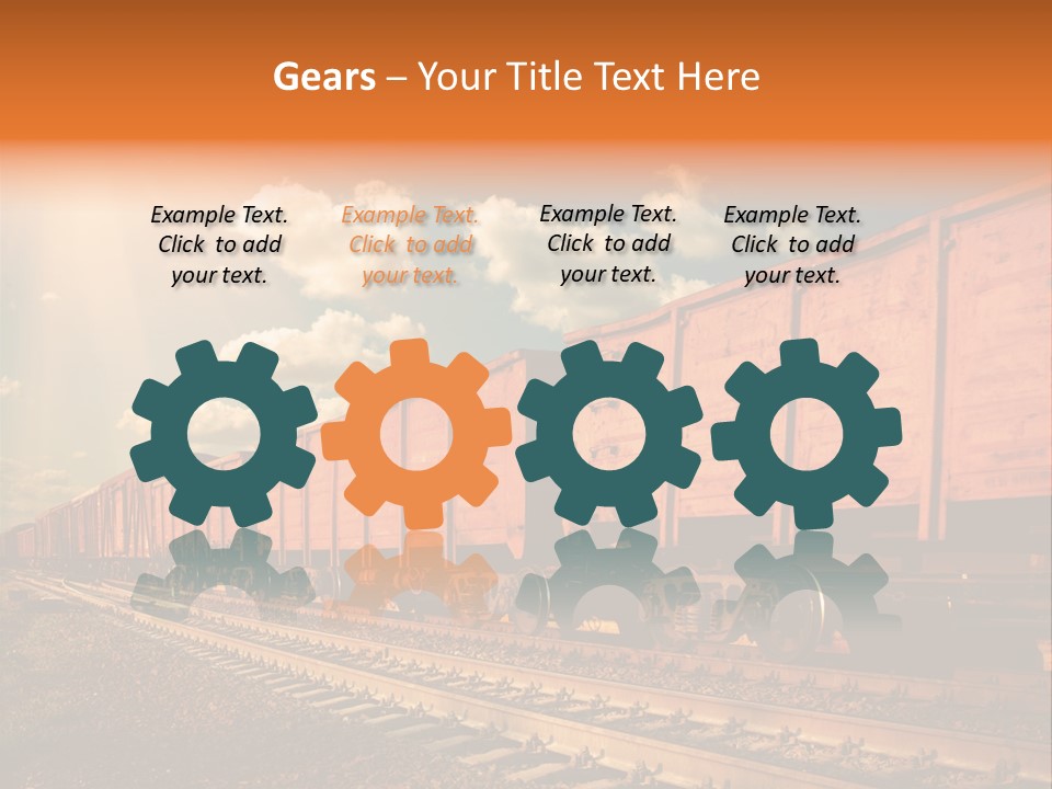 Station Clouds Railing PowerPoint Template