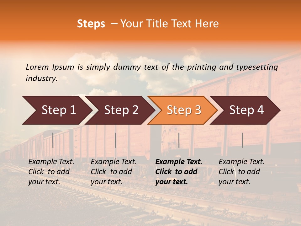 Station Clouds Railing PowerPoint Template