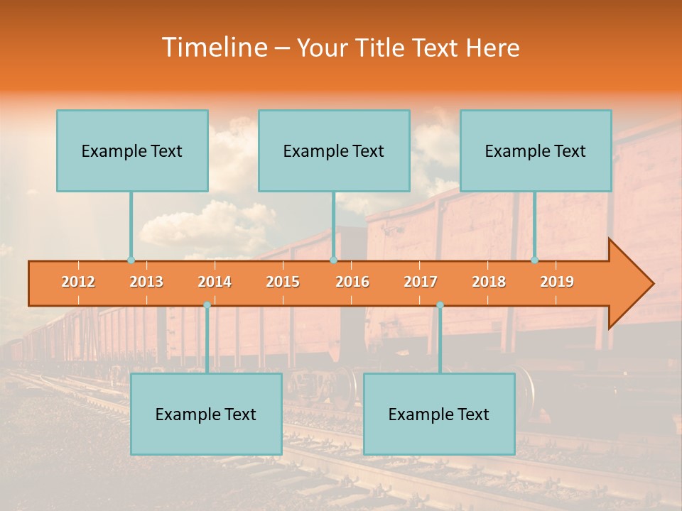 Station Clouds Railing PowerPoint Template