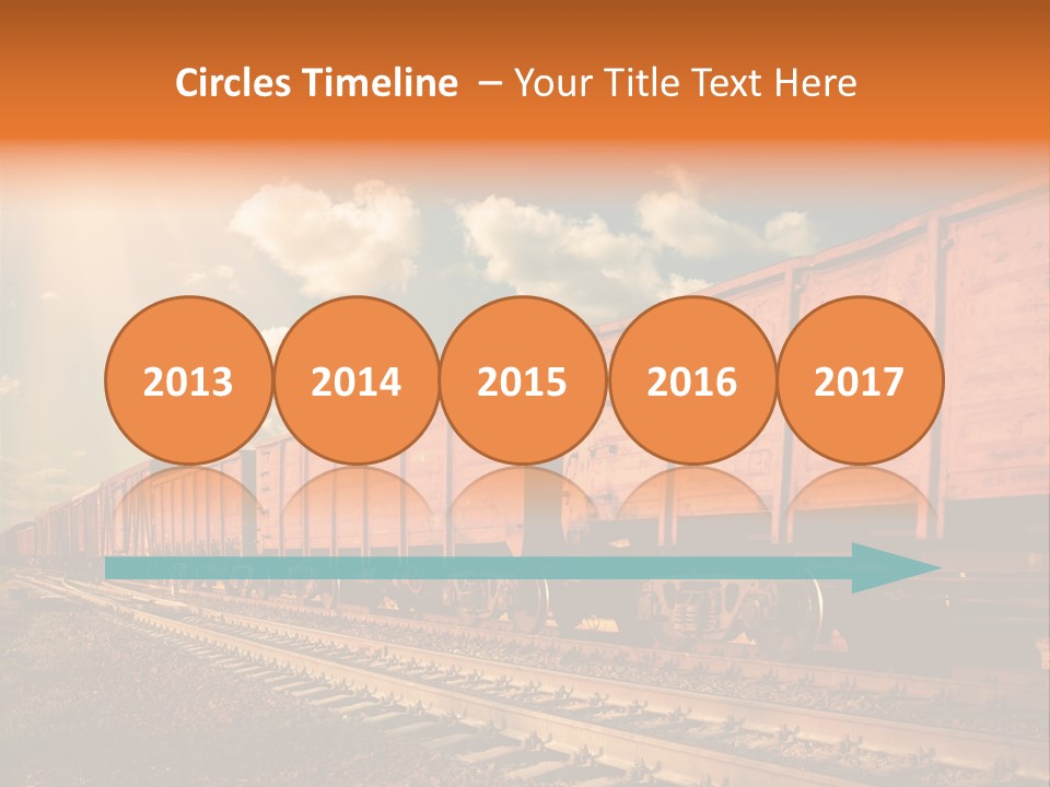 Station Clouds Railing PowerPoint Template