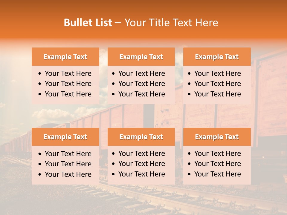 Station Clouds Railing PowerPoint Template