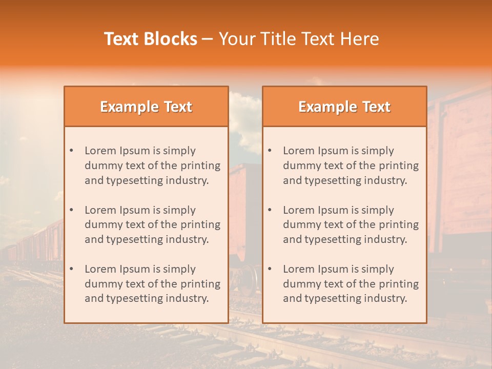 Station Clouds Railing PowerPoint Template