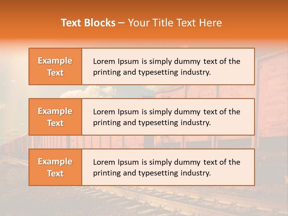 Station Clouds Railing PowerPoint Template