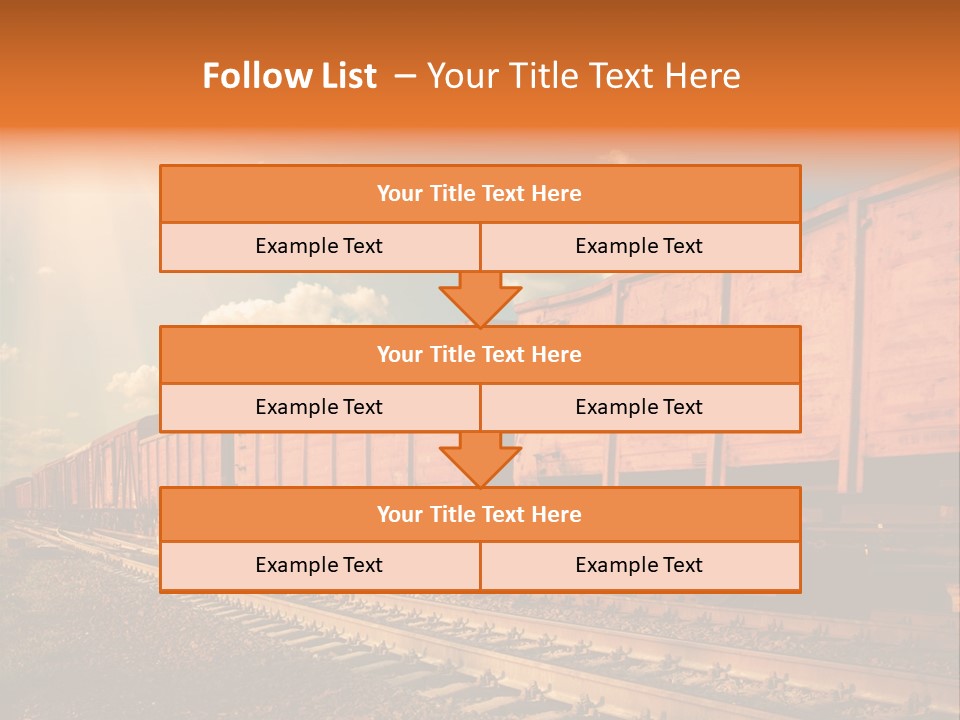 Station Clouds Railing PowerPoint Template