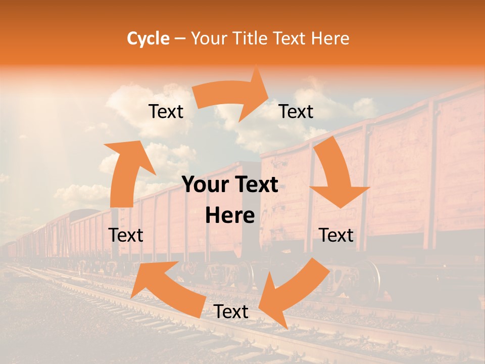 Station Clouds Railing PowerPoint Template