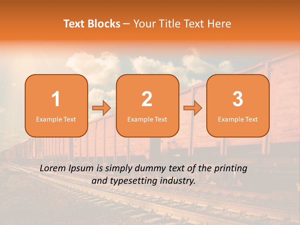 Station Clouds Railing PowerPoint Template