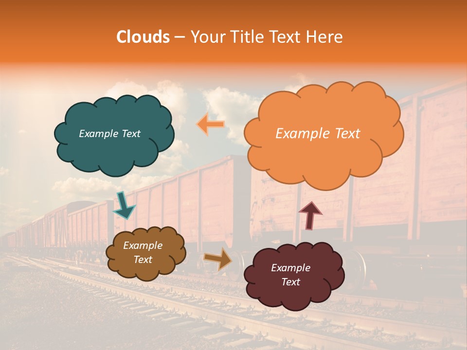 Station Clouds Railing PowerPoint Template