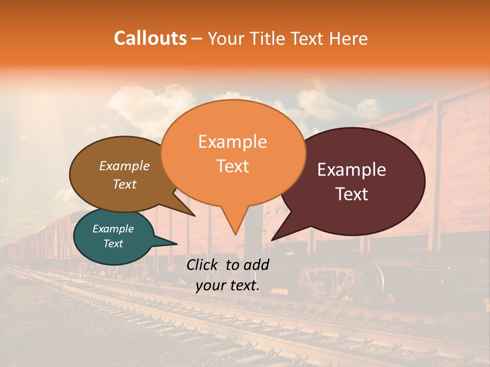 Station Clouds Railing PowerPoint Template
