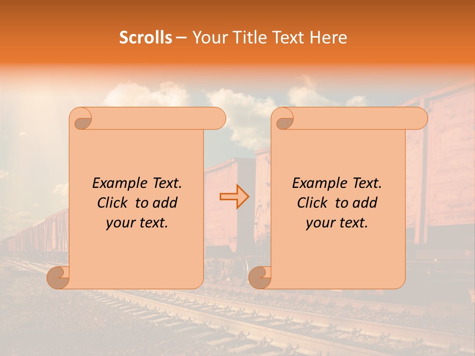 Station Clouds Railing PowerPoint Template