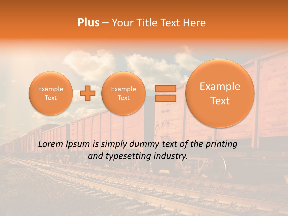 Station Clouds Railing PowerPoint Template