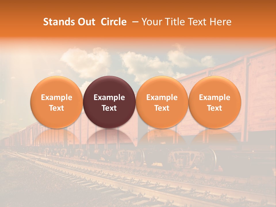 Station Clouds Railing PowerPoint Template