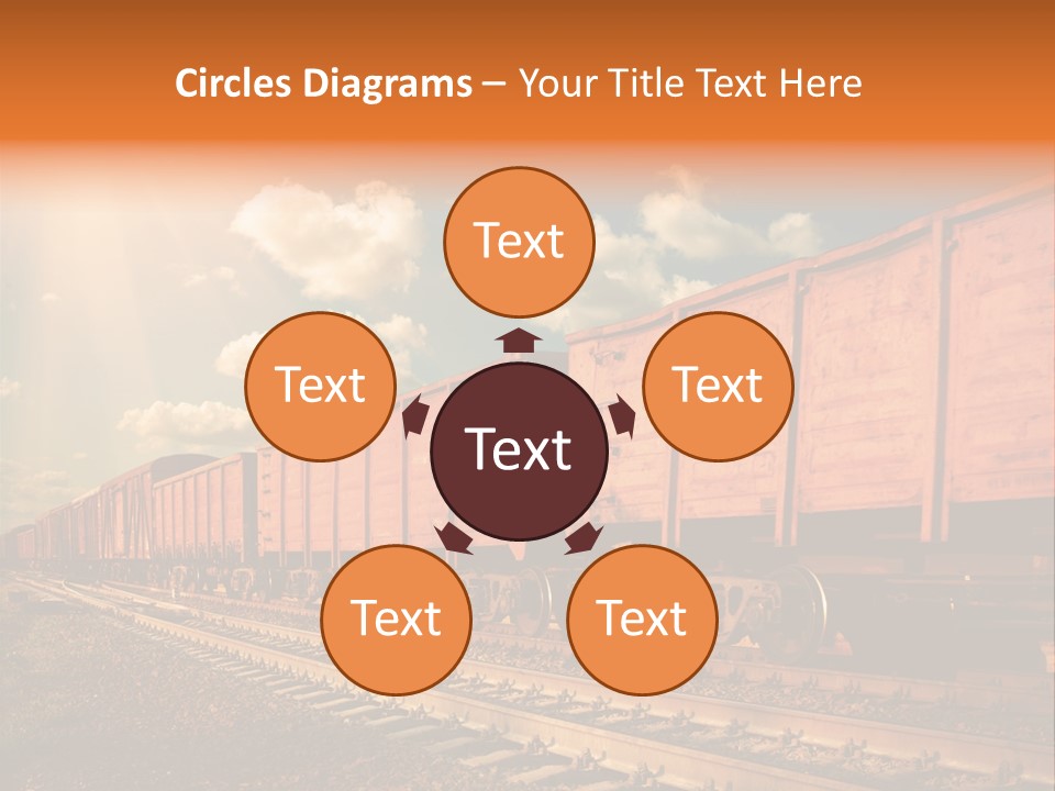 Station Clouds Railing PowerPoint Template