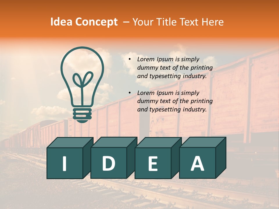 Station Clouds Railing PowerPoint Template