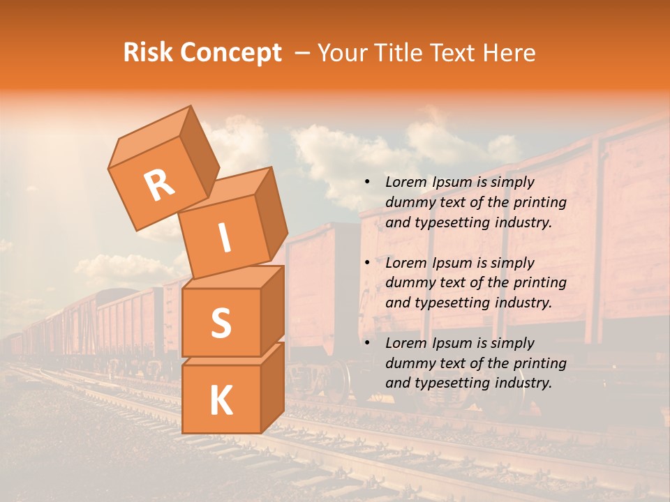 Station Clouds Railing PowerPoint Template