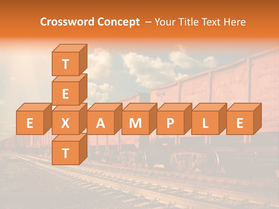 Station Clouds Railing PowerPoint Template