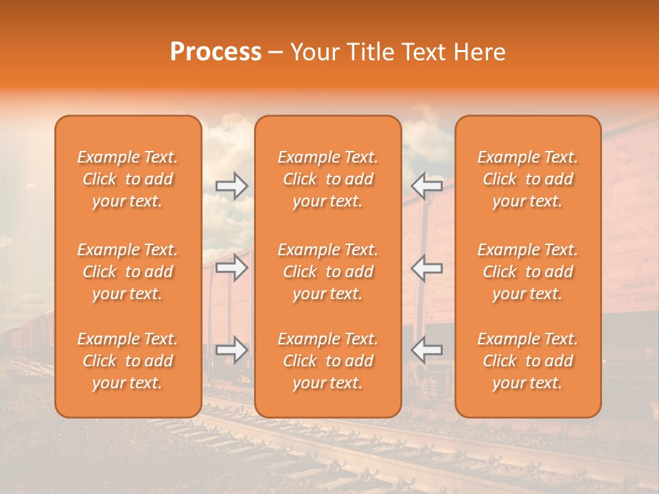 Station Clouds Railing PowerPoint Template