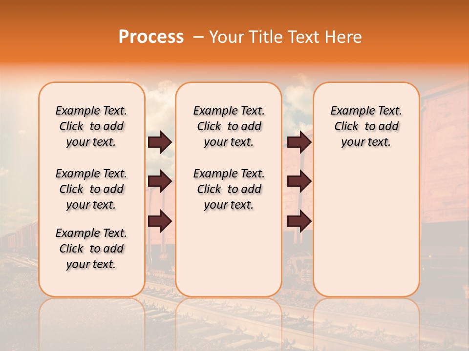 Station Clouds Railing PowerPoint Template