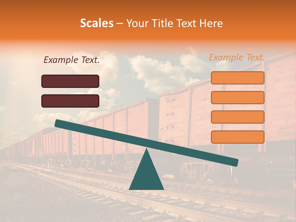 Station Clouds Railing PowerPoint Template