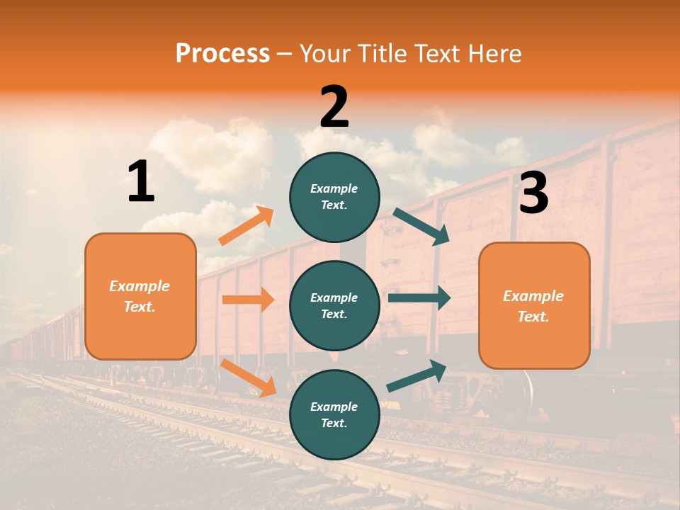 Station Clouds Railing PowerPoint Template