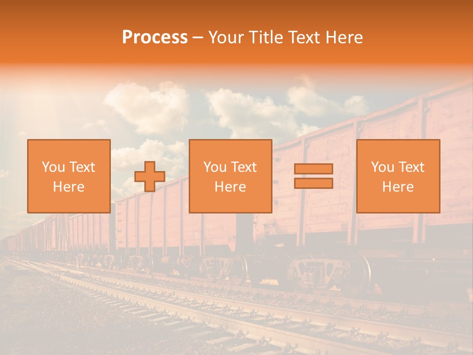 Station Clouds Railing PowerPoint Template