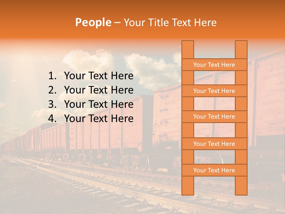 Station Clouds Railing PowerPoint Template