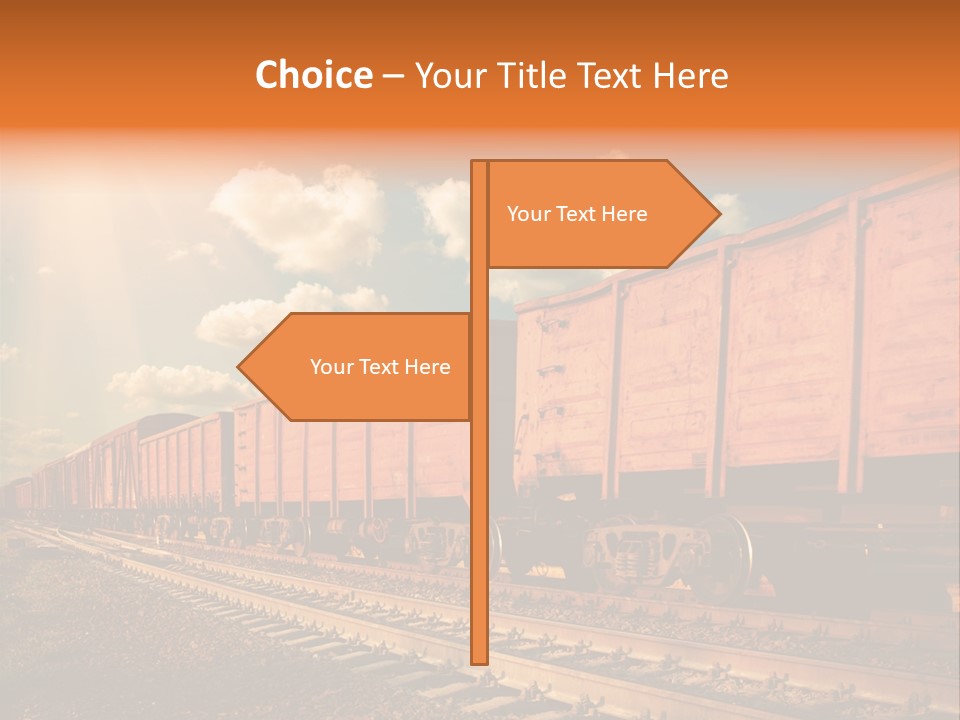 Station Clouds Railing PowerPoint Template