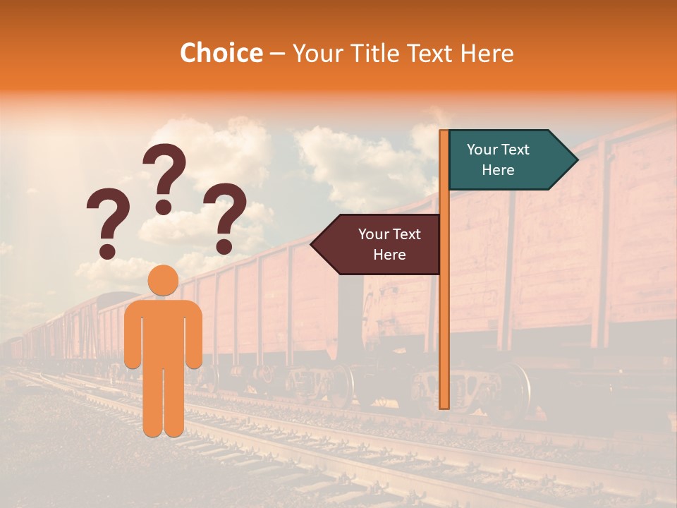 Station Clouds Railing PowerPoint Template