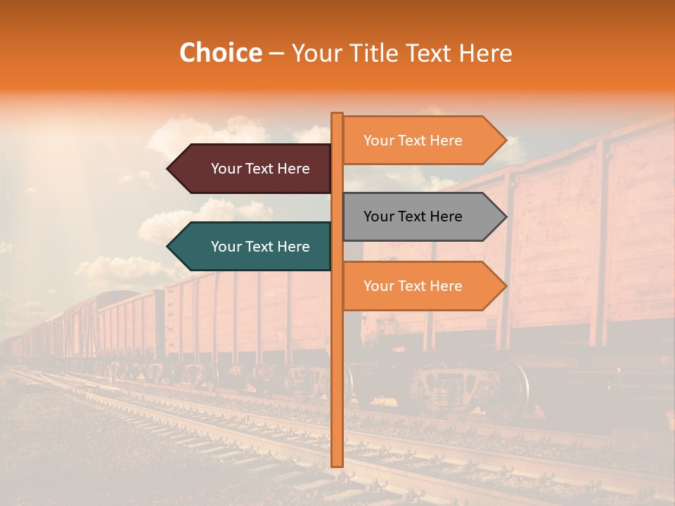 Station Clouds Railing PowerPoint Template