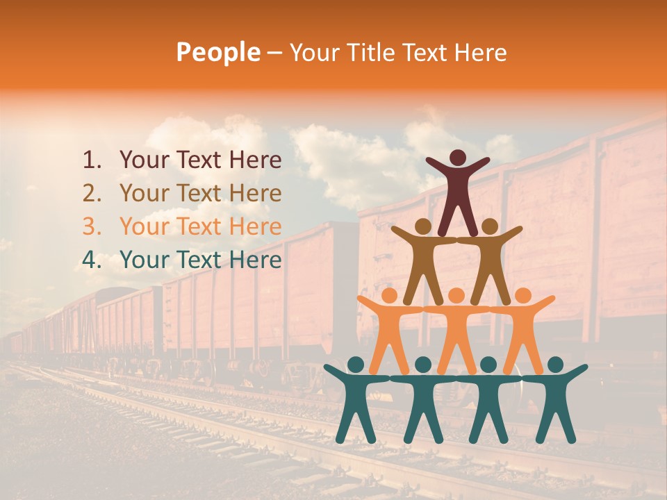 Station Clouds Railing PowerPoint Template