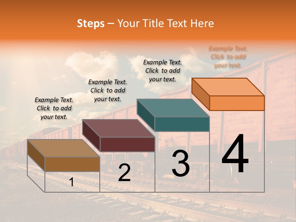 Station Clouds Railing PowerPoint Template
