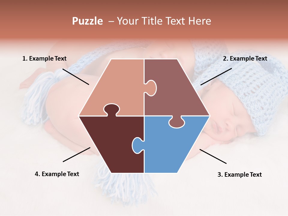 A Couple Of Babies Laying On Top Of Each Other PowerPoint Template