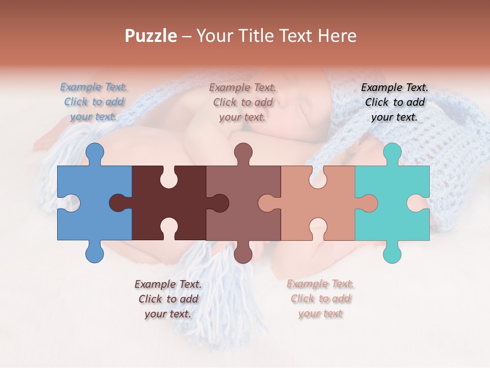 A Couple Of Babies Laying On Top Of Each Other PowerPoint Template