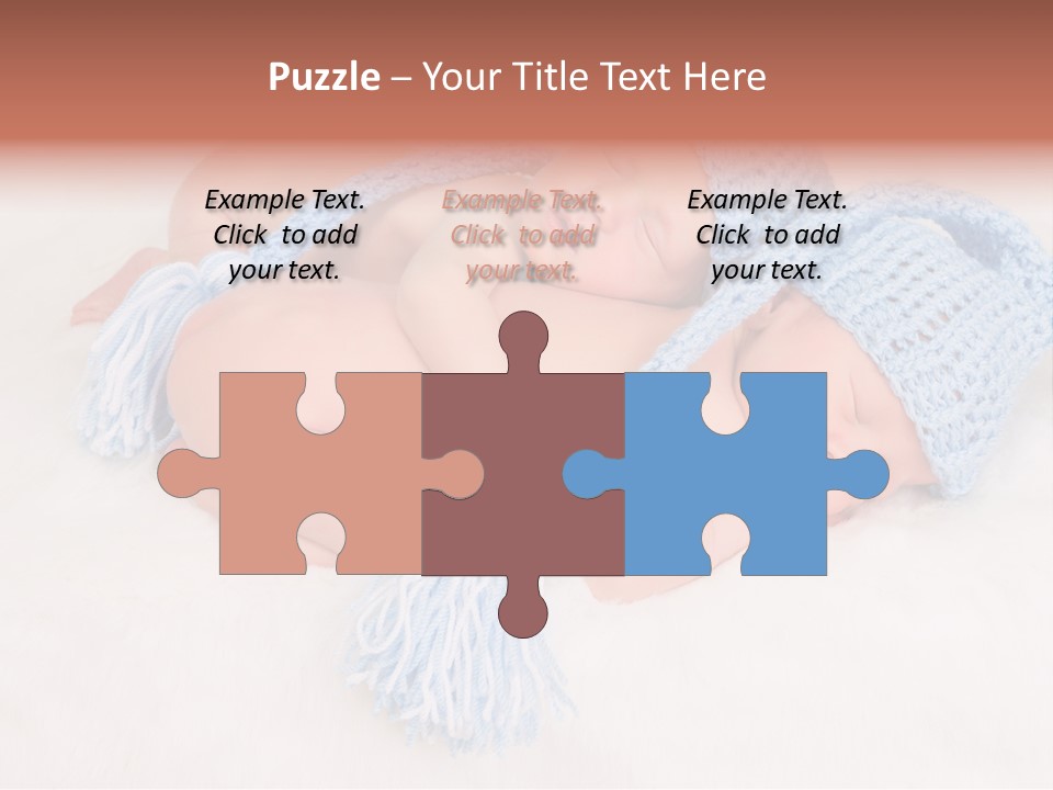 A Couple Of Babies Laying On Top Of Each Other PowerPoint Template