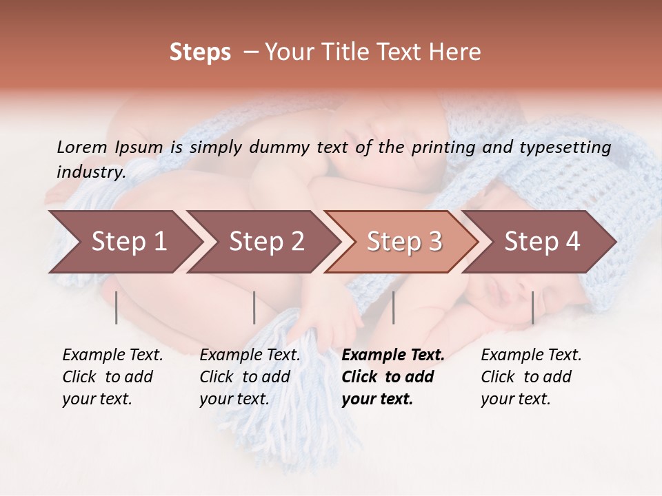 A Couple Of Babies Laying On Top Of Each Other PowerPoint Template