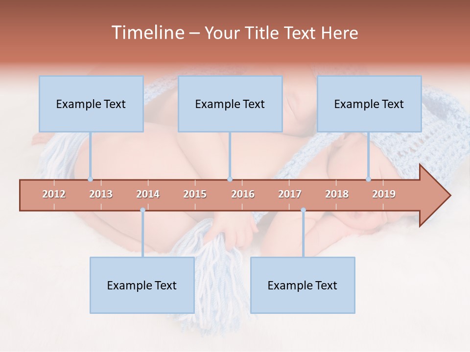 A Couple Of Babies Laying On Top Of Each Other PowerPoint Template
