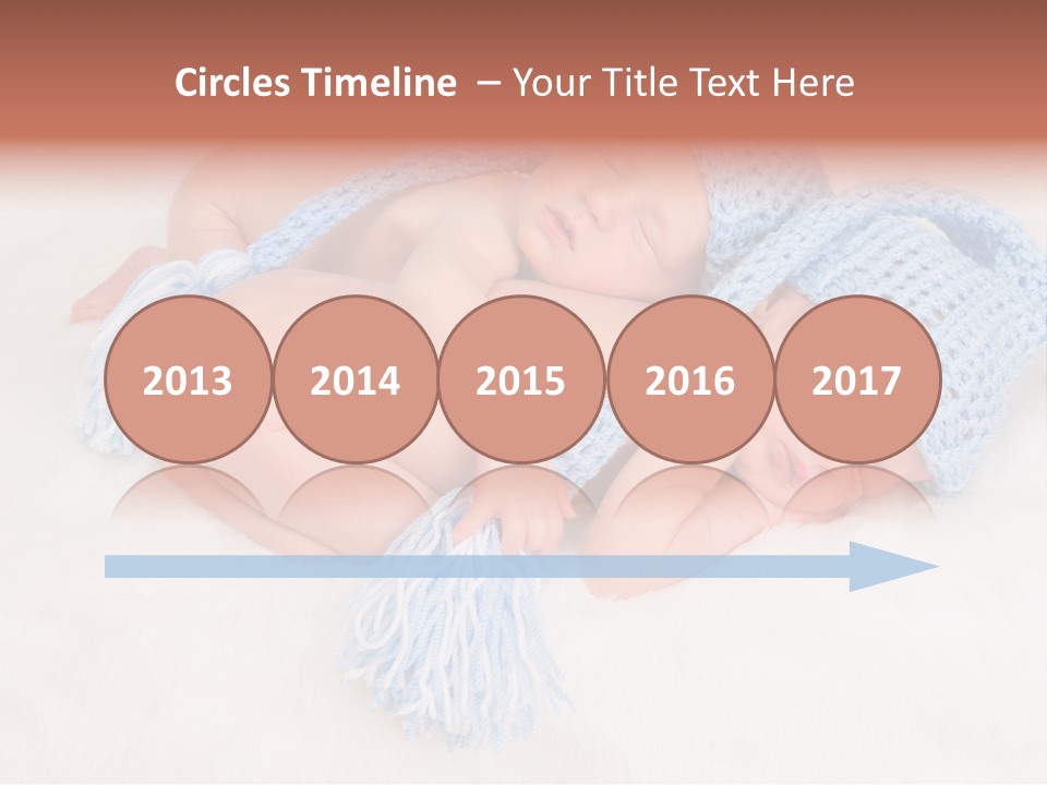 A Couple Of Babies Laying On Top Of Each Other PowerPoint Template