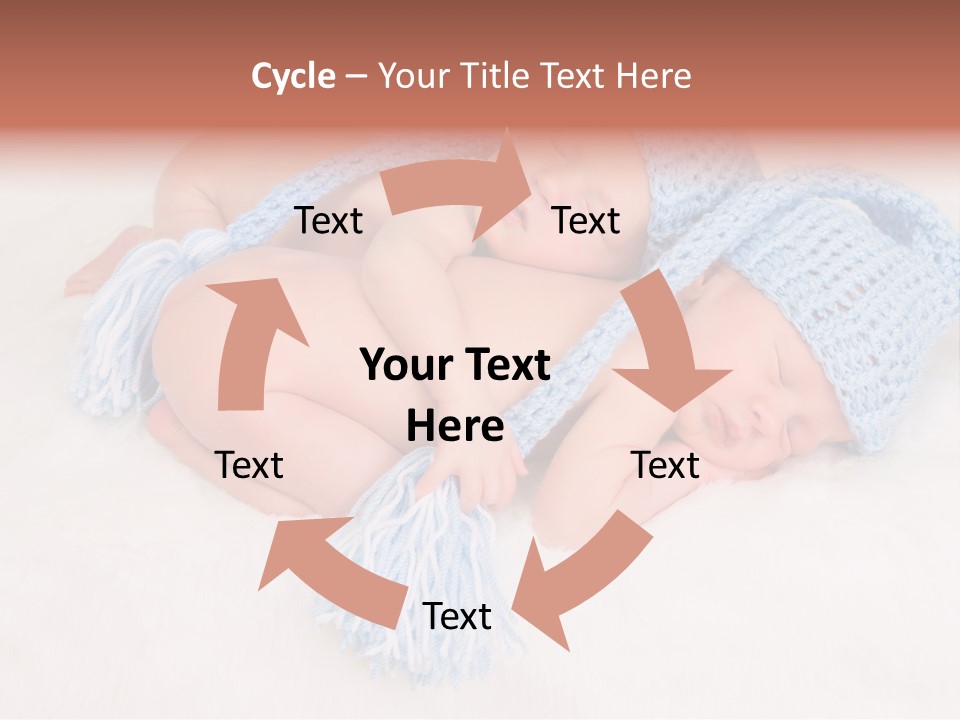 A Couple Of Babies Laying On Top Of Each Other PowerPoint Template