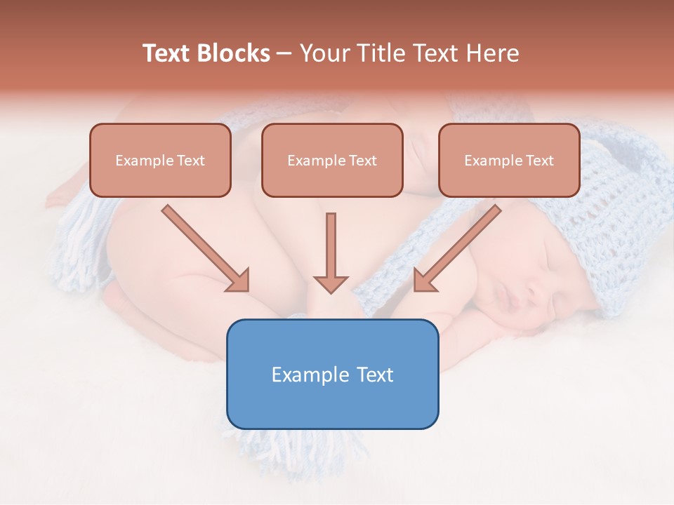 A Couple Of Babies Laying On Top Of Each Other PowerPoint Template