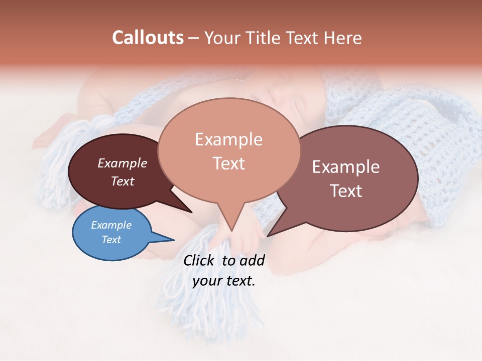 A Couple Of Babies Laying On Top Of Each Other PowerPoint Template