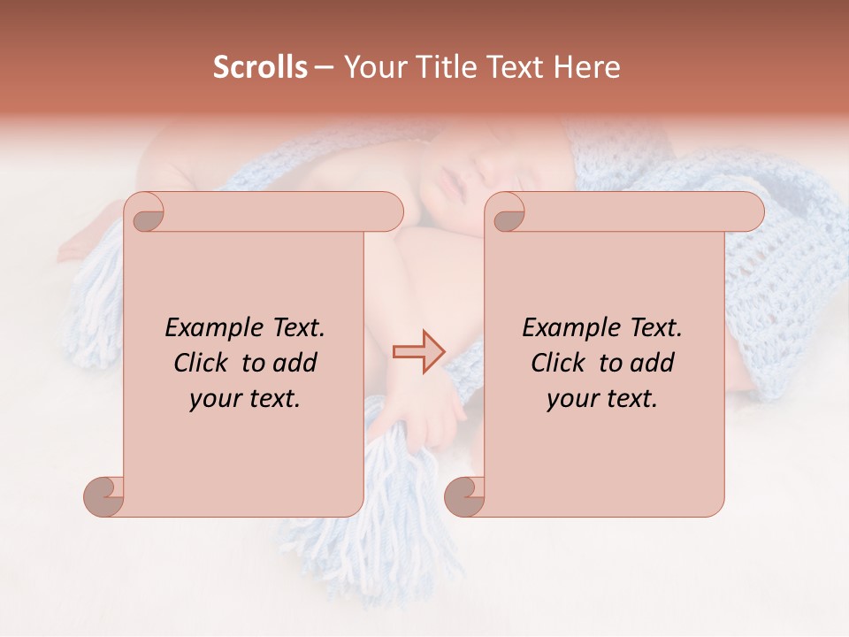 A Couple Of Babies Laying On Top Of Each Other PowerPoint Template